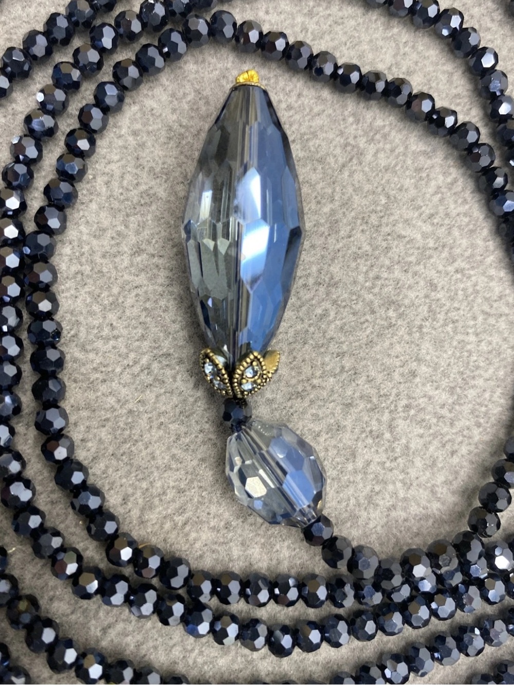 Heidi Daus Black Crystal Long Lariat Necklace and brasalette set MRSP $295 - Picture 17 of 17